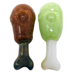 4" Frit Chicken Leg Spoon Hand Pipe - (Pack of 2) [STJ71]